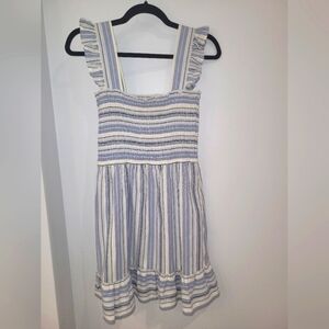 Medium-Stripped Cotton blue and white dress